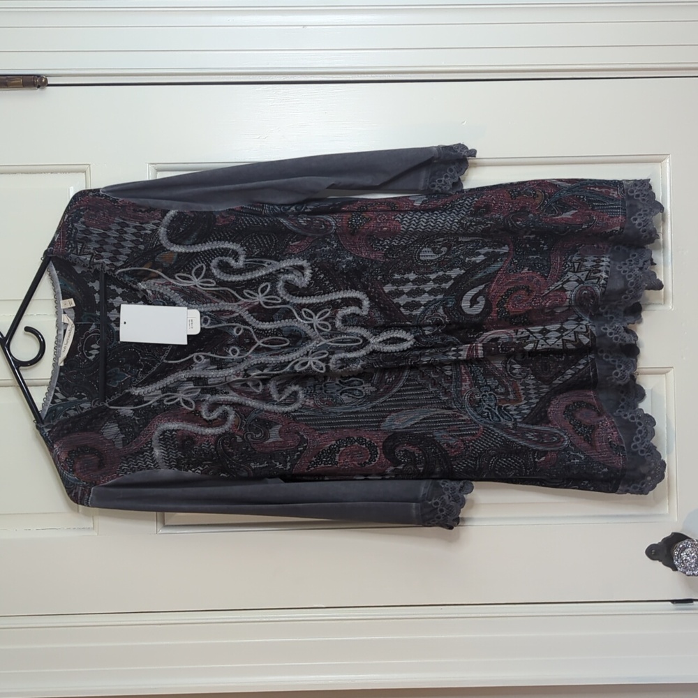 Soft Surroundings - Size 14 - 16 - Long sleeved boho tunic top - NWT